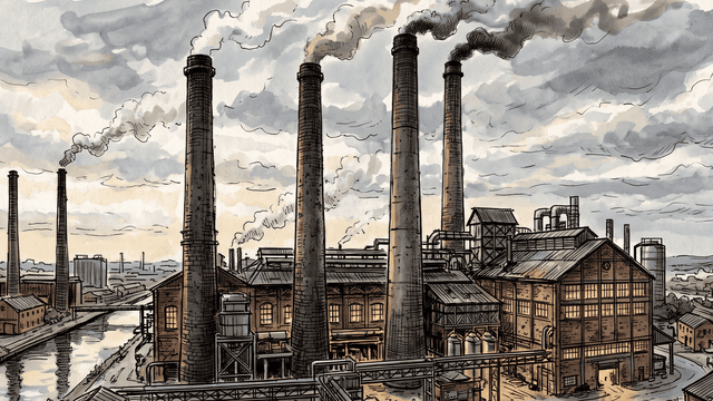 art Las chimeneas de Compostilla